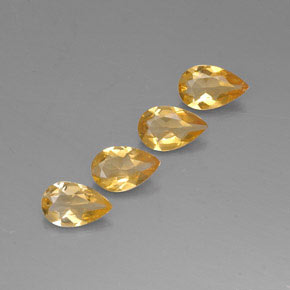 캐럿 천연 골든 옐로우 시트린 보석, 배 모양, 7.9×5.1 mm, VVS-VS