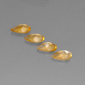 캐럿 천연 골든 옐로우 시트린 보석, 배 모양, 7.9×5.1 mm, VVS-VS