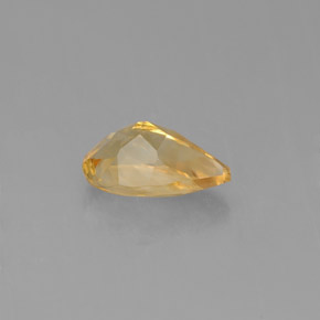0.74캐럿 천연 골든 옐로우 시트린, 배 모양, 7.8×5.1 mm, VVS