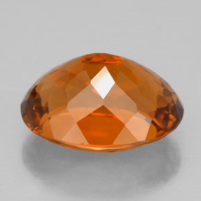 8.38캐럿 천연 옐로우 오렌지 시트린, 타원형 컷, 15×11.6 mm, VVS