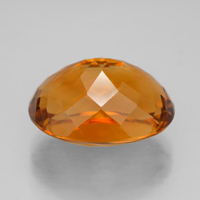 9.35캐럿 천연 옐로우 오렌지 시트린, 타원형 컷, 15.5×11.4 mm, IF