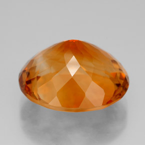 11.01캐럿 천연 옐로우 오렌지 시트린, 타원형 컷, 15.7×14 mm, IF