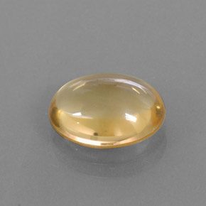 3.55캐럿 천연 골든 옐로우 시트린, 타원형 컷, 11.9×9.7 mm, 투명한