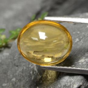 2.55캐럿 천연 골든 옐로우 시트린, 타원형 컷, 10.6×8.8 mm, 투명한