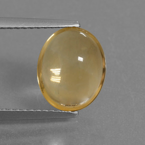 2.65캐럿 천연 골든 옐로우 시트린, 타원형 컷, 10.6×8.6 mm, 투명한