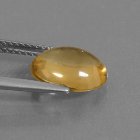 2.65캐럿 천연 골든 옐로우 시트린, 타원형 컷, 10.6×8.6 mm, 투명한