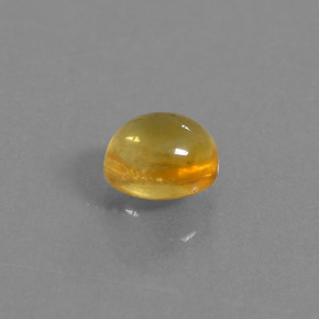 2.48캐럿 천연 골든 옐로우 시트린, 타원형 컷, 8.5×7 mm, 투명한