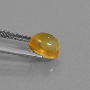 2.48캐럿 천연 골든 옐로우 시트린, 타원형 컷, 8.5×7 mm, 투명한