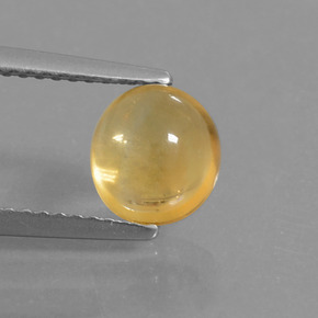 1.71캐럿 천연 골든 옐로우 시트린, 타원형 컷, 7.3×6.7 mm, 투명한
