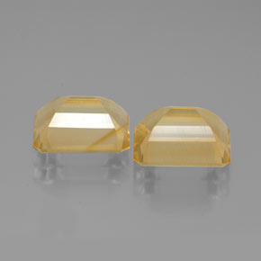 캐럿 천연 골든 옐로우 시트린 보석, 에메랄드 컷, 8.9×6.9 mm, VS