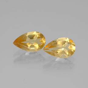 캐럿 천연 골든 옐로우 시트린 보석, 배 모양, 8.2×5.1 mm, VVS