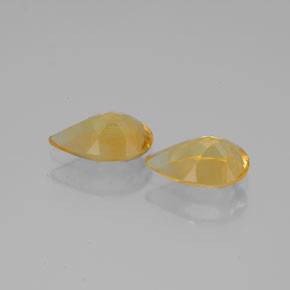 캐럿 천연 골든 옐로우 시트린 보석, 배 모양, 8.2×5.1 mm, VVS