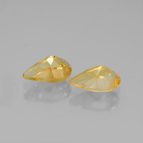 캐럿 천연 골든 옐로우 시트린 보석, 배 모양, 7.9×5.1 mm, VVS