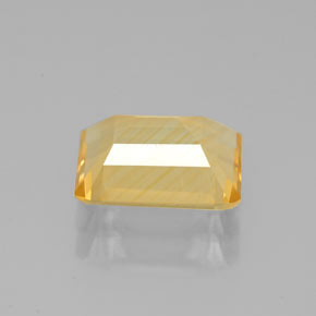1.92캐럿 천연 골든 옐로우 시트린, 에메랄드 컷, 9×7 mm, VS