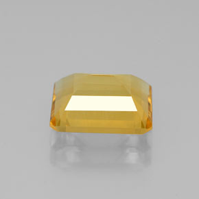 2.01캐럿 천연 골든 옐로우 시트린, 에메랄드 컷, 8.9×7.1 mm, VS