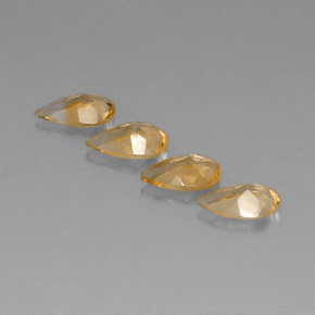캐럿 천연 골든 옐로우 시트린 보석, 배 모양, 7.9×5 mm, VVS-VS