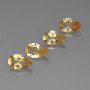 캐럿 천연 골든 옐로우 시트린 보석, 배 모양, 7.8×5 mm, VVS-VS