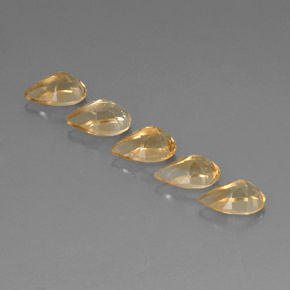 4.35캐럿 천연 골든 옐로우 시트린 보석, 배 모양, 8.1×5.1 mm, VVS-VS