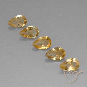 3.40ctw 자연스러운 Light Orange-Gold  황수정, 배 모양, VVS-VS