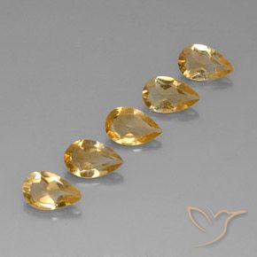 3.40캐럿 천연 Light Orange-Gold  황수정 보석, 배 모양, VVS-VS