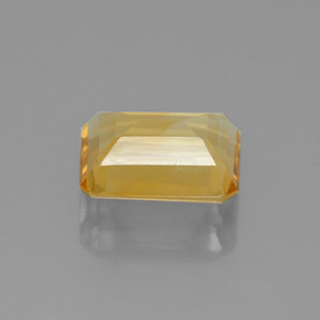 1.75캐럿 천연 골든 옐로우 시트린, 에메랄드 컷, 8.9×6.8 mm, VS