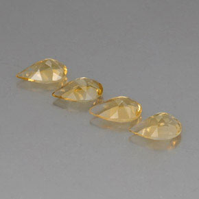 캐럿 천연 골든 옐로우 시트린 보석, 배 모양, 7.9×5 mm, VVS-VS