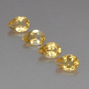 캐럿 천연 골든 옐로우 시트린 보석, 배 모양, 7.1×5 mm, VVS-VS