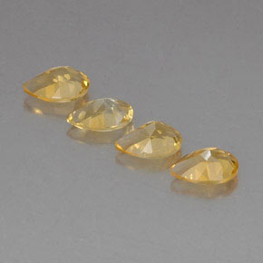 캐럿 천연 골든 옐로우 시트린 보석, 배 모양, 7.1×5 mm, VVS-VS