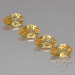 2.79ctw 자연스러운 Medium Gold  황수정, 배 모양, VVS-VS