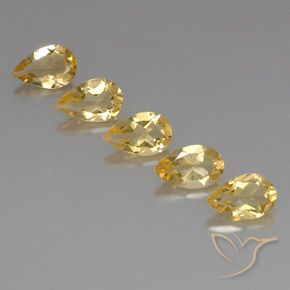 3.55ctw 자연스러운 Gold  황수정, 배 모양, VVS-VS