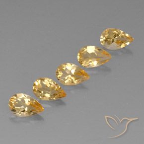 3.81ctw 자연스러운 Orange-Gold  황수정, 배 모양, VVS-VS