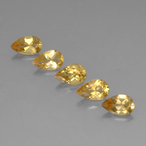 3.77캐럿 천연 Orange-Gold  시트린 보석, 배 모양, 7.9×5 mm, VVS-VS