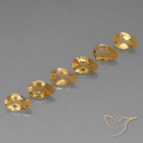 4.06ctw 자연스러운 Medium-Light Orange-Gold  황수정, 배 모양, VVS-VS