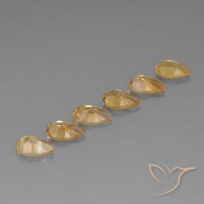 4.06캐럿 천연 Medium-Light Orange-Gold  황수정 보석, 배 모양, VVS-VS