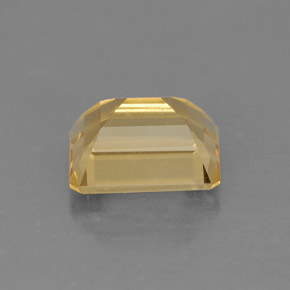 2.47캐럿 천연 골든 옐로우 시트린, 에메랄드 컷, 9×7.1 mm, VS