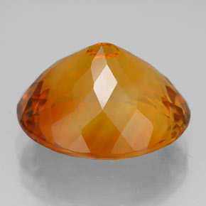 13.96캐럿 천연 옐로우 오렌지 시트린, 타원형 컷, 17.1×15.2 mm, VVS