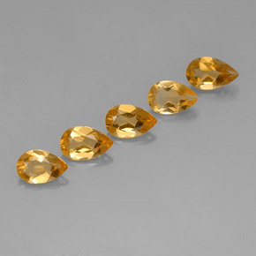 3.37캐럿 천연 골든 옐로우 시트린 보석, 배 모양, 7.8×5 mm, VVS-VS