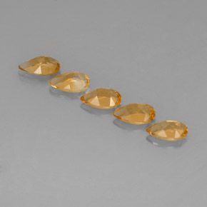 3.37캐럿 천연 골든 옐로우 시트린 보석, 배 모양, 7.8×5 mm, VVS-VS