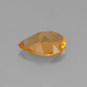 0.88캐럿 천연 골든 옐로우 시트린, 배 모양, 8.2×6 mm, VS