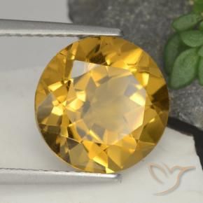 4.48캐럿 천연 Light Brownish Golden  황수정, 둥근, VS