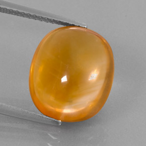 7.81캐럿 천연 옐로우 오렌지 시트린, 타원형 컷, 13.8×12 mm, 투명한