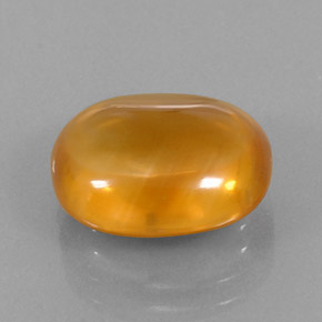 7.81캐럿 천연 옐로우 오렌지 시트린, 타원형 컷, 13.8×12 mm, 투명한
