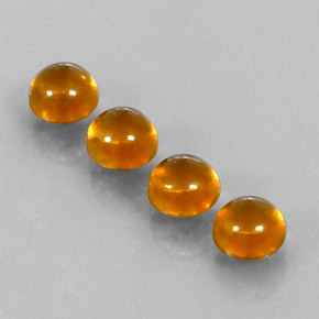 캐럿 천연 골든 시트린 보석, 라운드 컷, 6.09 mm, 투명한