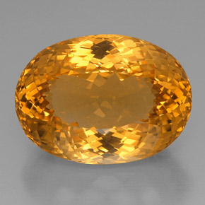 53.06캐럿 천연 골든 옐로우 시트린, 타원형 컷, 26.9×19.7 mm, IF