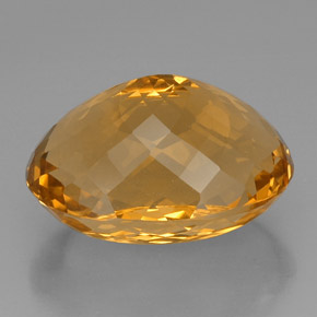 53.06캐럿 천연 골든 옐로우 시트린, 타원형 컷, 26.9×19.7 mm, IF