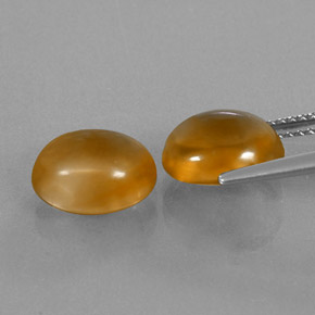5.85캐럿 천연 딥 오렌지-골드 시트린 보석, 타원형 컷, 10×8.1 mm, 투명한