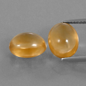 캐럿 천연 옐로우 오렌지 시트린 보석, 타원형 컷, 10.1×8.1 mm, 투명한