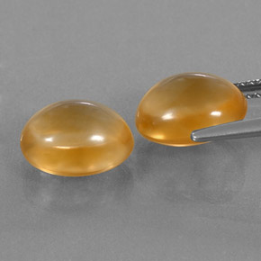 캐럿 천연 옐로우 오렌지 시트린 보석, 타원형 컷, 10.1×8.1 mm, 투명한