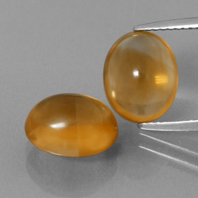 5.89캐럿 천연 딥 오렌지-골드 시트린 보석, 타원형 컷, 10×8.1 mm, 투명한