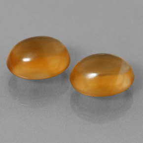 5.89캐럿 천연 딥 오렌지-골드 시트린 보석, 타원형 컷, 10×8.1 mm, 투명한